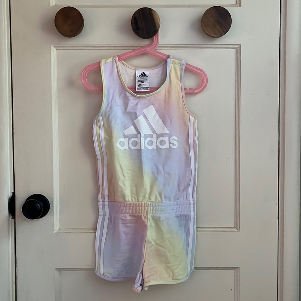 Adidas Kids Rainbow Ombré Romper Sz 6